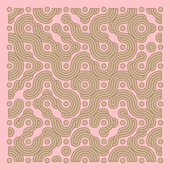 Fototapeta premium Color truchet tiling connections illustration