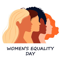 Women's Equality Day. Female holiday in United States, celebrated annually in August 26. Women right history month. Feminism concept. Vector illustration