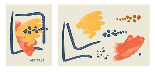 vector abstract illustration. watercolor and gouache isolated on white background. Vector decorative congratulations or invitation design background, elegant modern