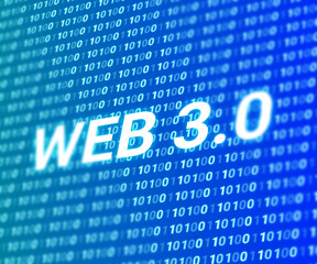 Obraz premium web 3.0 3d digital background.