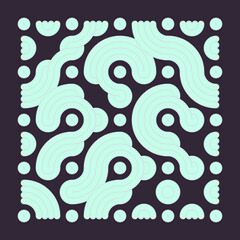 Color truchet tiling connections illustration