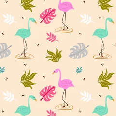 Papier Peint photo Flamingo Flamingo pattern vector illustration 