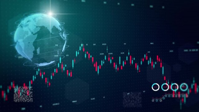 Global economic recession crisis GDP financial recession crypto currency stock markets blockchain crypto downtrend graph chart price crash down panic sell financial business collapse 3d animation.
