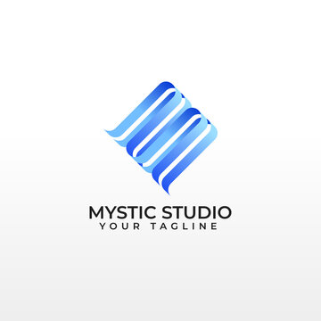 Mystic studio logo vector illustration