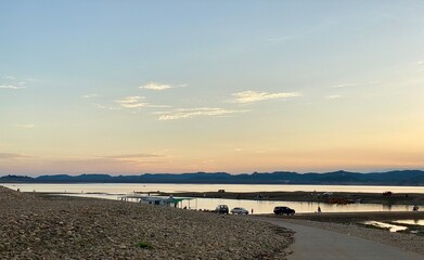 After evening on the beach