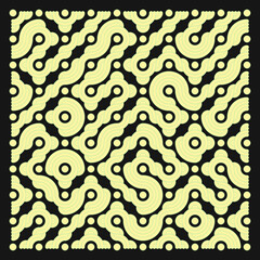 Color truchet tiling connections illustration