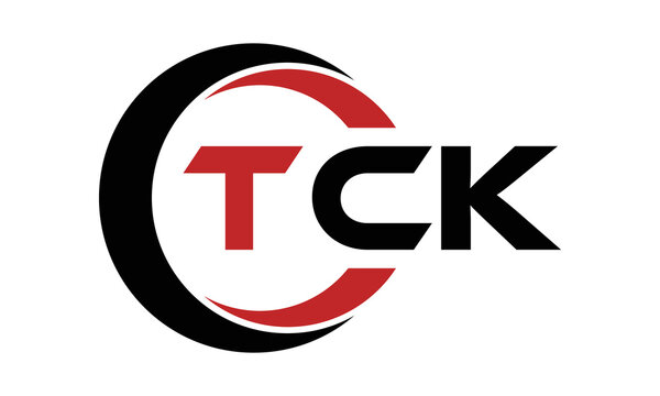 TCK three letter swoosh logo design vector template | monogram logo | abstract logo | wordmark logo | letter mark logo | business logo | brand logo | flat logo | minimalist logo | text | word | symbol