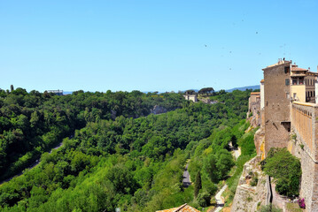 Fototapeta na wymiar panorama of the village of Pitigliano Grosseto tuscany Italy