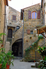 Fototapeta na wymiar the historic center of Pitigliano Italy