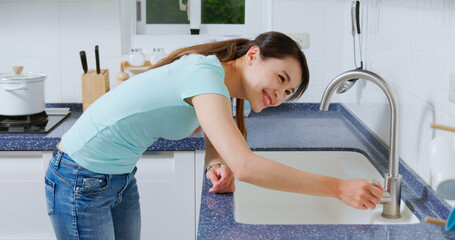 water tap in kitchen