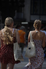 Young women in a summer day