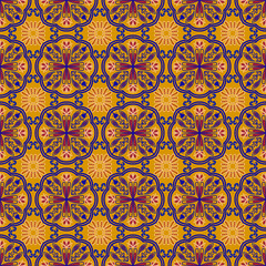 Floral Seamless Pattern Background Garden Nature Damask Aboriginal Ornament Art