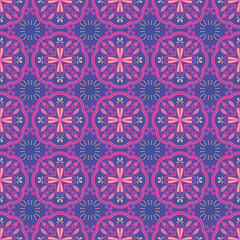 Floral Seamless Pattern Background Garden Nature Damask Aboriginal Ornament Art