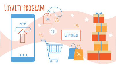 Fototapeta premium Bonus cashback income loyalty program sign concept. Credit or debit plastic card with returned coins to bank account. Refund money service design. Points cash back symbol vector isolated illustration