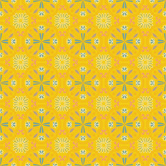 Floral Seamless Pattern Background Garden Nature Damask Aboriginal Ornament Art