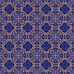 Floral Seamless Pattern Background Garden Nature Damask Aboriginal Ornament Art