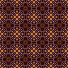 Floral Seamless Pattern Background Garden Nature Damask Aboriginal Ornament Art