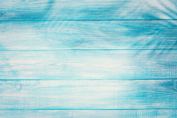 Blue painted pastel wood planks background with visible wooden texture. High quality photo with copy space over wood pattern for flat lay concepts