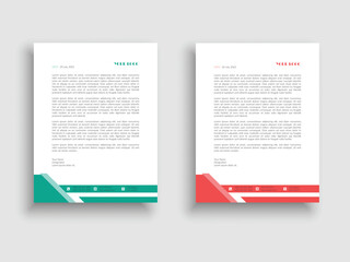 Creative and modern letterhead template design