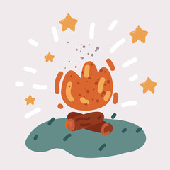 Vector illuatration of Fire with Flames