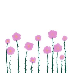Gentle abstract background with flowers and plants.