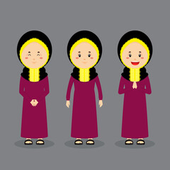 Qatar Character with Various Expression