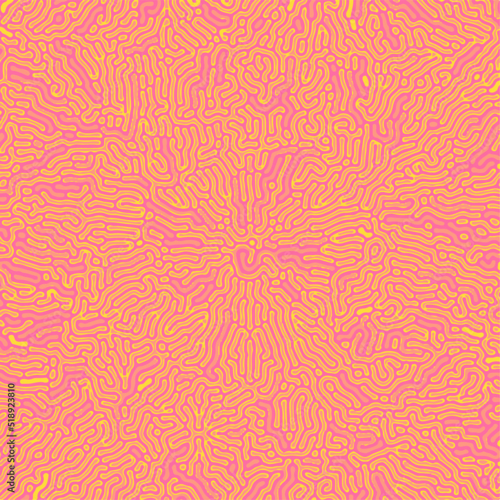 Aufkleber reaction diffusion organic pattern. generative art design.
