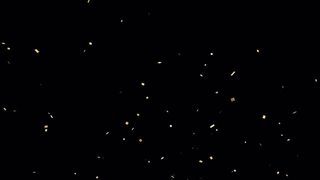 Golden Confetti Explode From Center for Holiday Event
