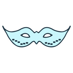 Carnival Mask Christmas Mask Blue illustration