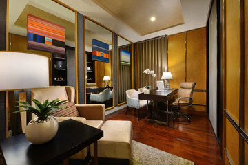 Luxury indoor living room with classy interior