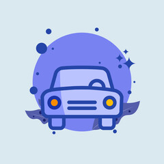 Car flat illustration. Transportation signs vector illustration.