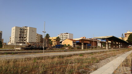 Fototapeta na wymiar Trapani, Sicily (Italy): Trapani Rail Station