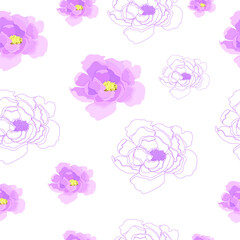 Floral Flowers pattern vector wellpaper ornament rose peone