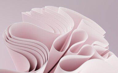 Background screensaver with a trendy design. Waves of fabric on the background. Screensaver or slide presentation and web design. Operating system. Style Wallpaper. 3d rendering.