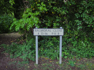 sign in the woods
England