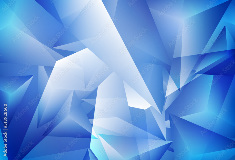 Wall mural light blue vector pattern with polygonal style.