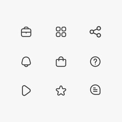 Outline Icons For Web and Mobile