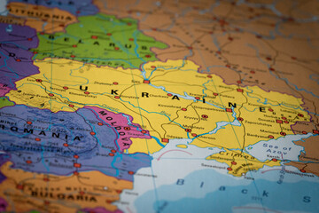 kolorowa mapa Ukrainy