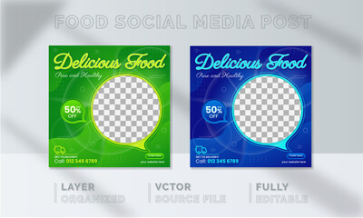 Delicious Pizza Food social media banner design, restaurant business marketing Instagram post template, squire web banner design, food online promotion flyer, poster ads, Sale cover. Pasta hamburger.