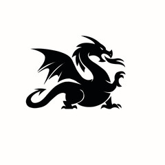 black dragon with wings