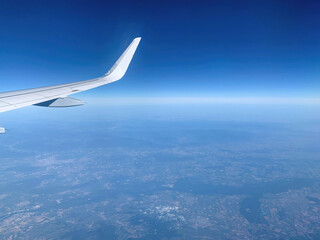 Fototapeta na wymiar Airplane Window View on Earth 4