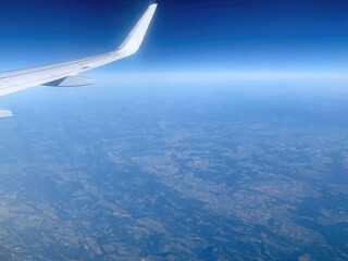 Fototapeta na wymiar Airplane Window View on Earth 5