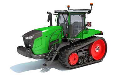 Green Farm Tractor 3D rendering © 3D Horse