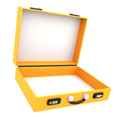 3d icon business empty briefcase