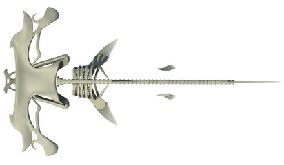 Hammerhead Shark Skeleton 3D rendering - obrazy, fototapety, plakaty