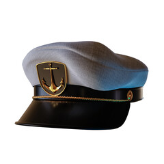 3d render illustration of captain cap nautical 