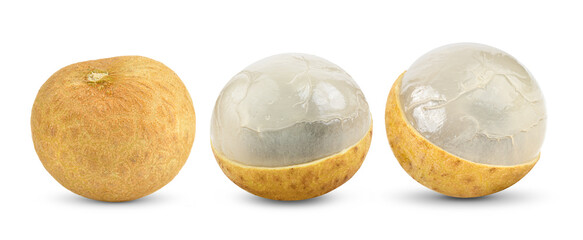 Longan  on white background