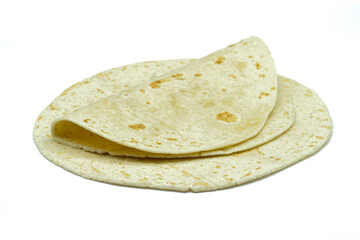 Tortilla isolated on white background