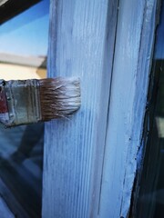 Protective oil varnish coating of wooden surface. Wood Finishing. Paintwork