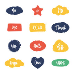 template text flowers composition print inscription bright